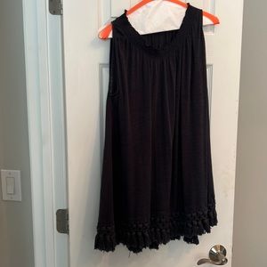Navy Swing top with chunky tassels